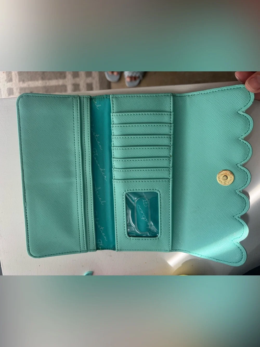 Loungefly Iridescent Teal and Purple Mermaid-Scale Phone Wallet